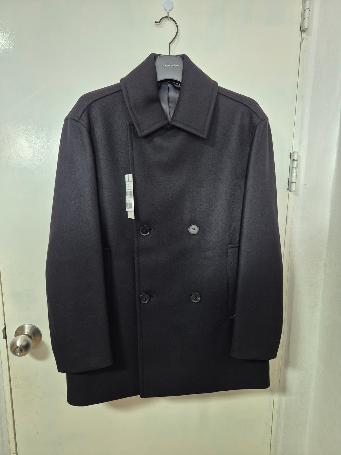 25FW 커스텀멜로우 Black Wool PeaCoat코트 상품이미지6