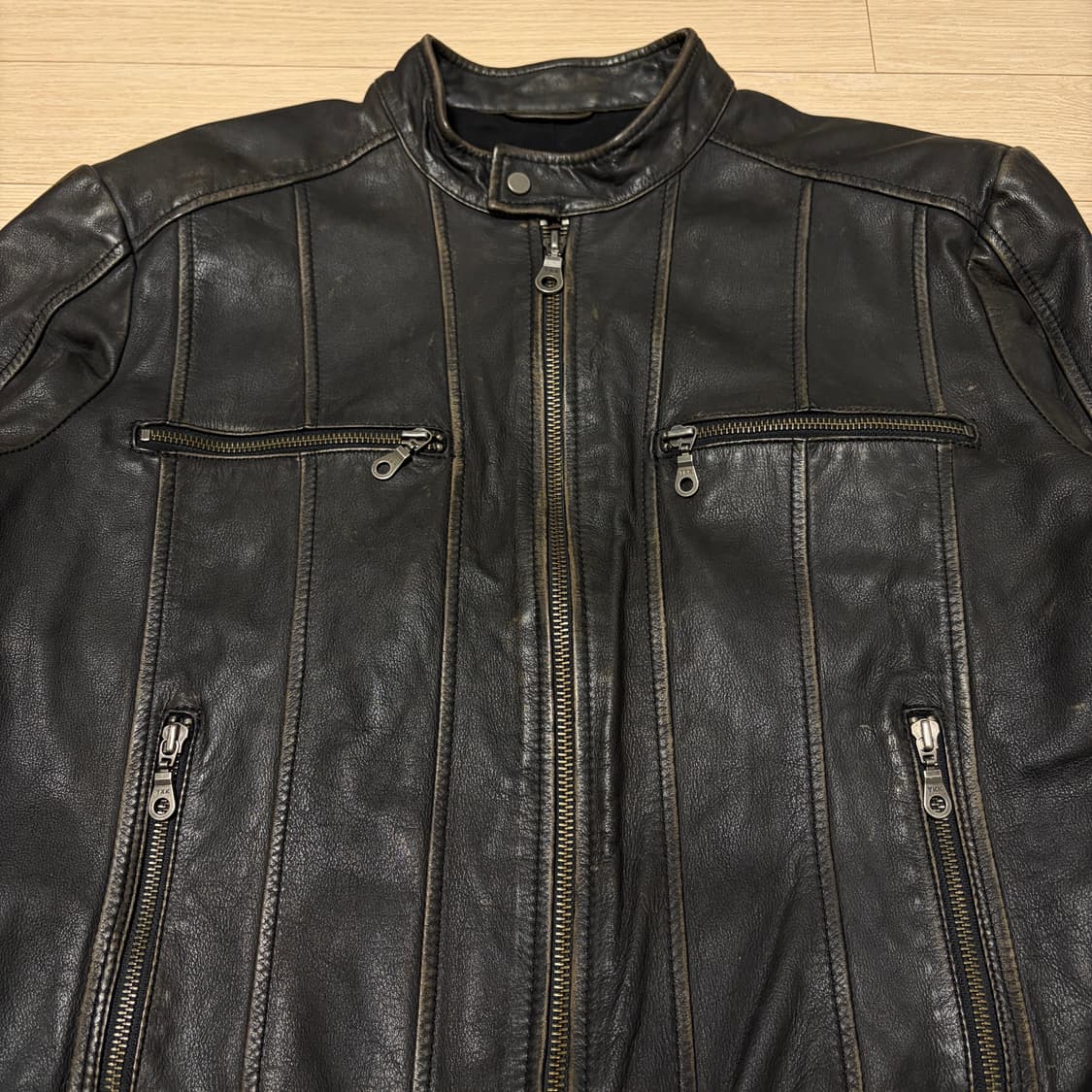 DANIER 천연 워싱 가죽 자켓 상품이미지3