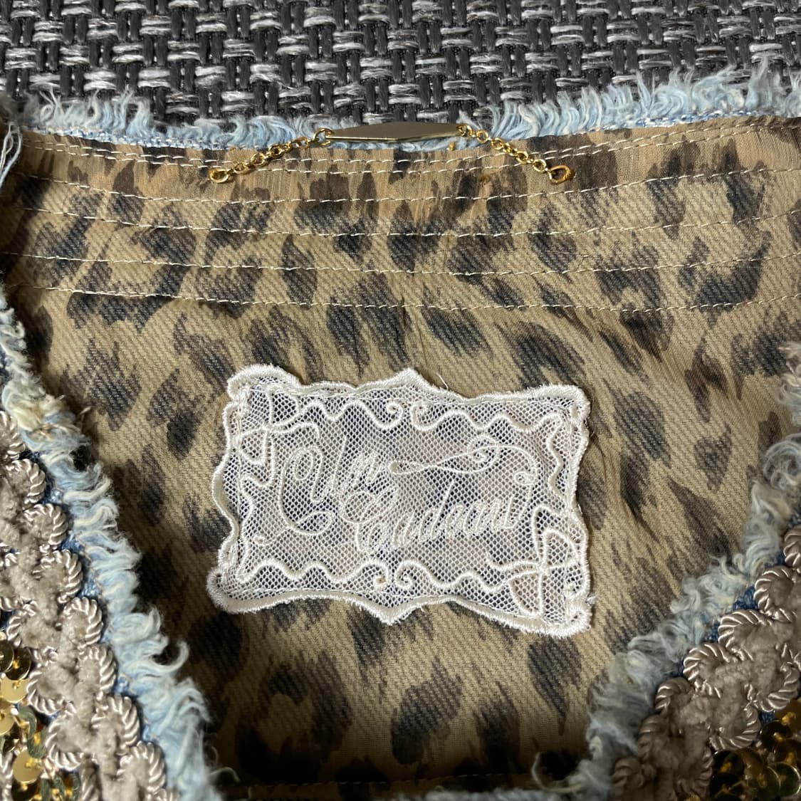 JPN 연청 골드 스팽글 데님 자켓 상품이미지4