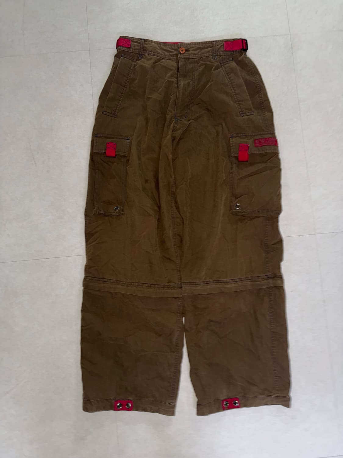 브라운 2way 카고 바지 반바지 상품이미지2