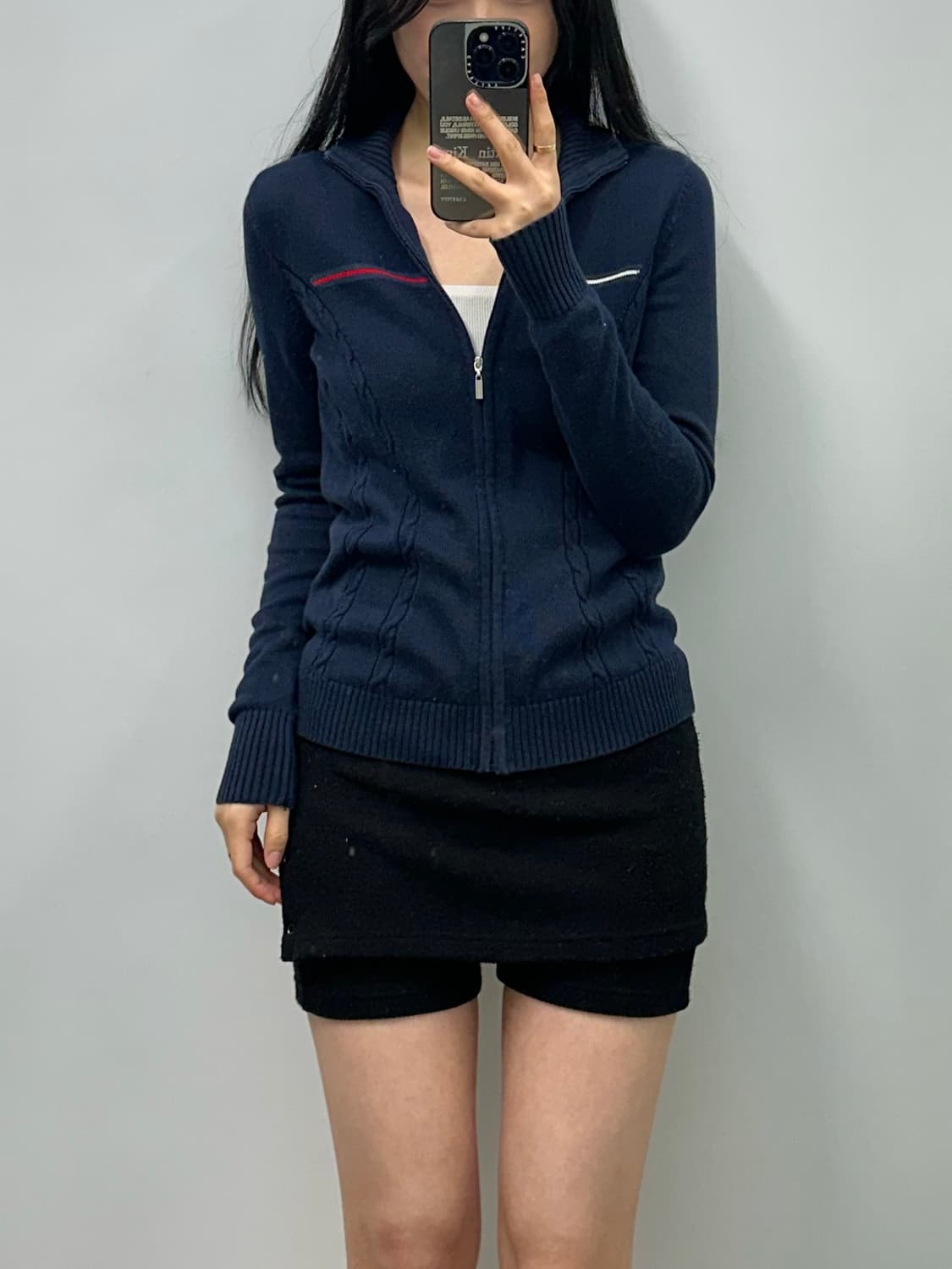 타미힐피거 네이비 가디건 니트집업 상품이미지1