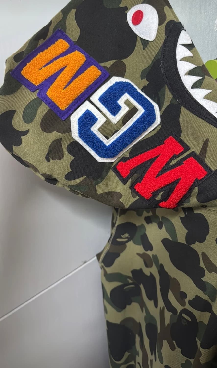 베이프 카모 샤크후드 녹계 M 상품이미지5