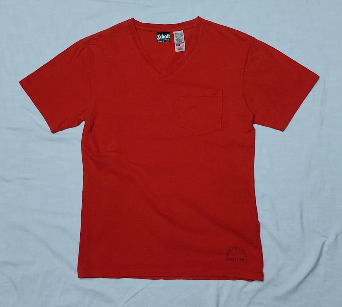 [S] Schott N.Y.C 브이넥 포켓 티셔츠 (USA원단 일본제조) 상품이미지1