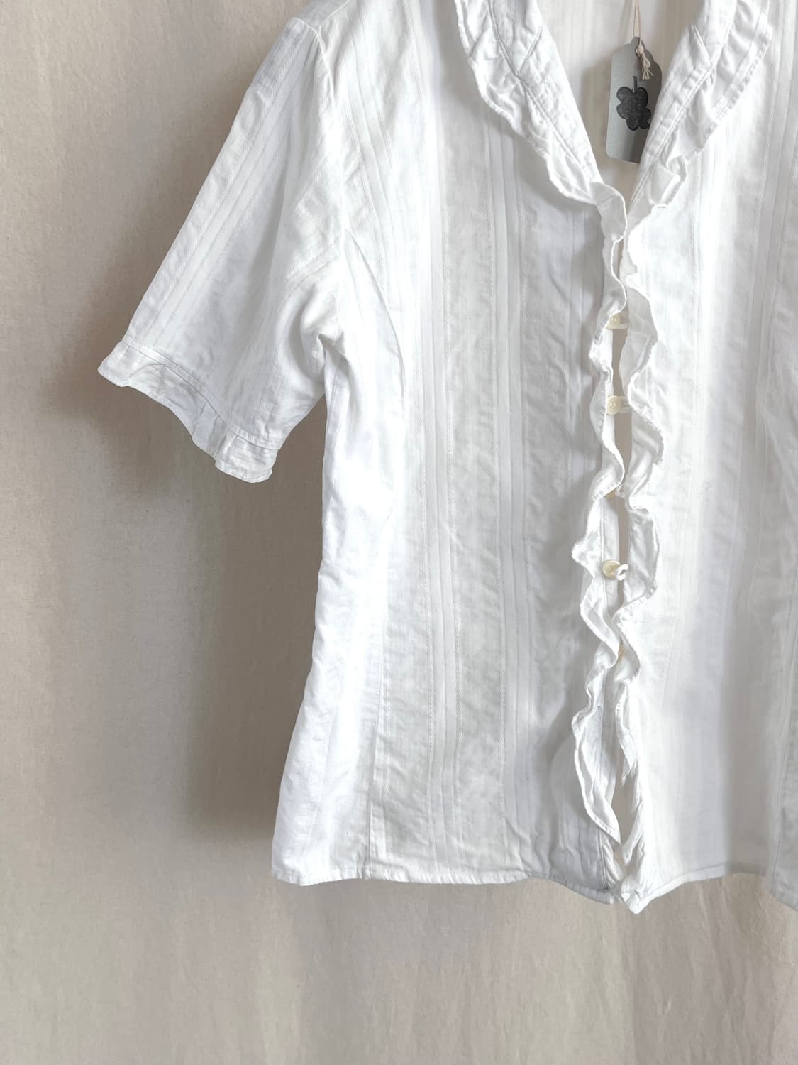 Cozy Ruffle Half Blouse 상품이미지4