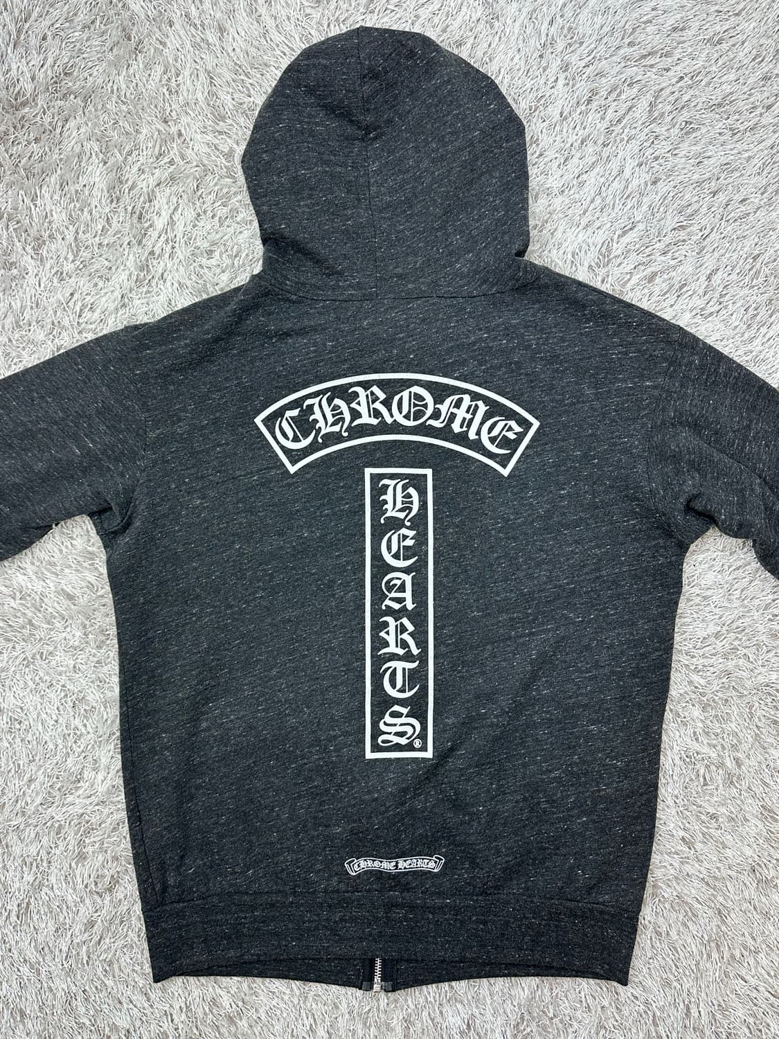 [L] 정품 크롬하츠 멀티로고 집업 후드 그레이 상품이미지4
