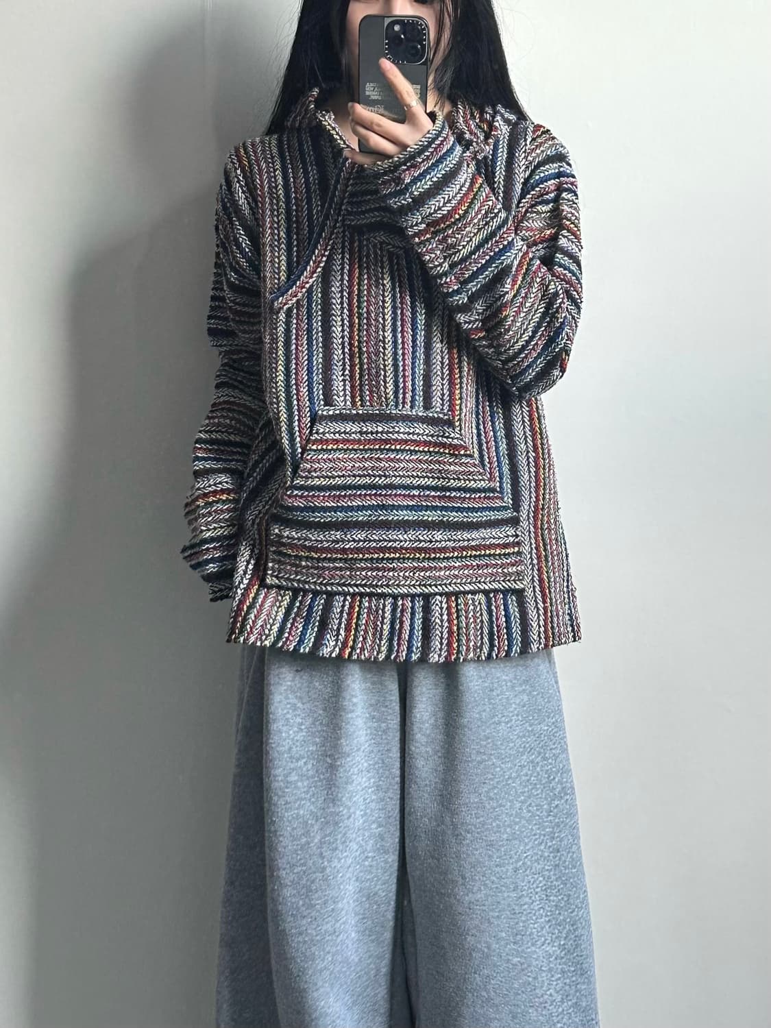 Vintage 빈티지 에스닉 멕시칸 바하 후드 상품이미지1