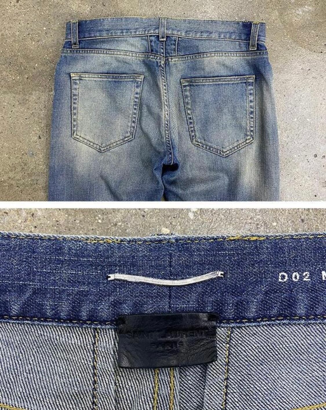 생로랑 13FW 중청 녹워싱 진 상품이미지4