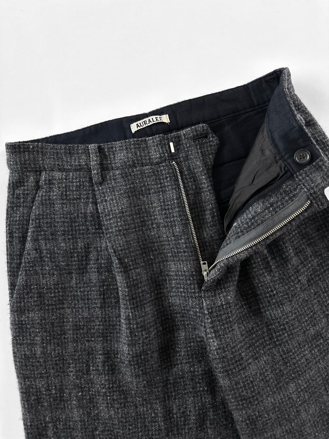 17AW 오라리 글렌 체크 와이드 슬랙스 상품이미지5