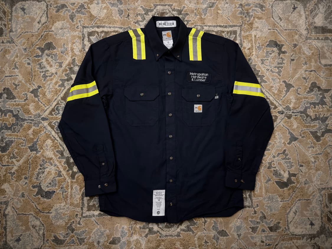 [칼하트] 리플렉티브 FR 워크 셔츠 네이비 고프코어 상품이미지2