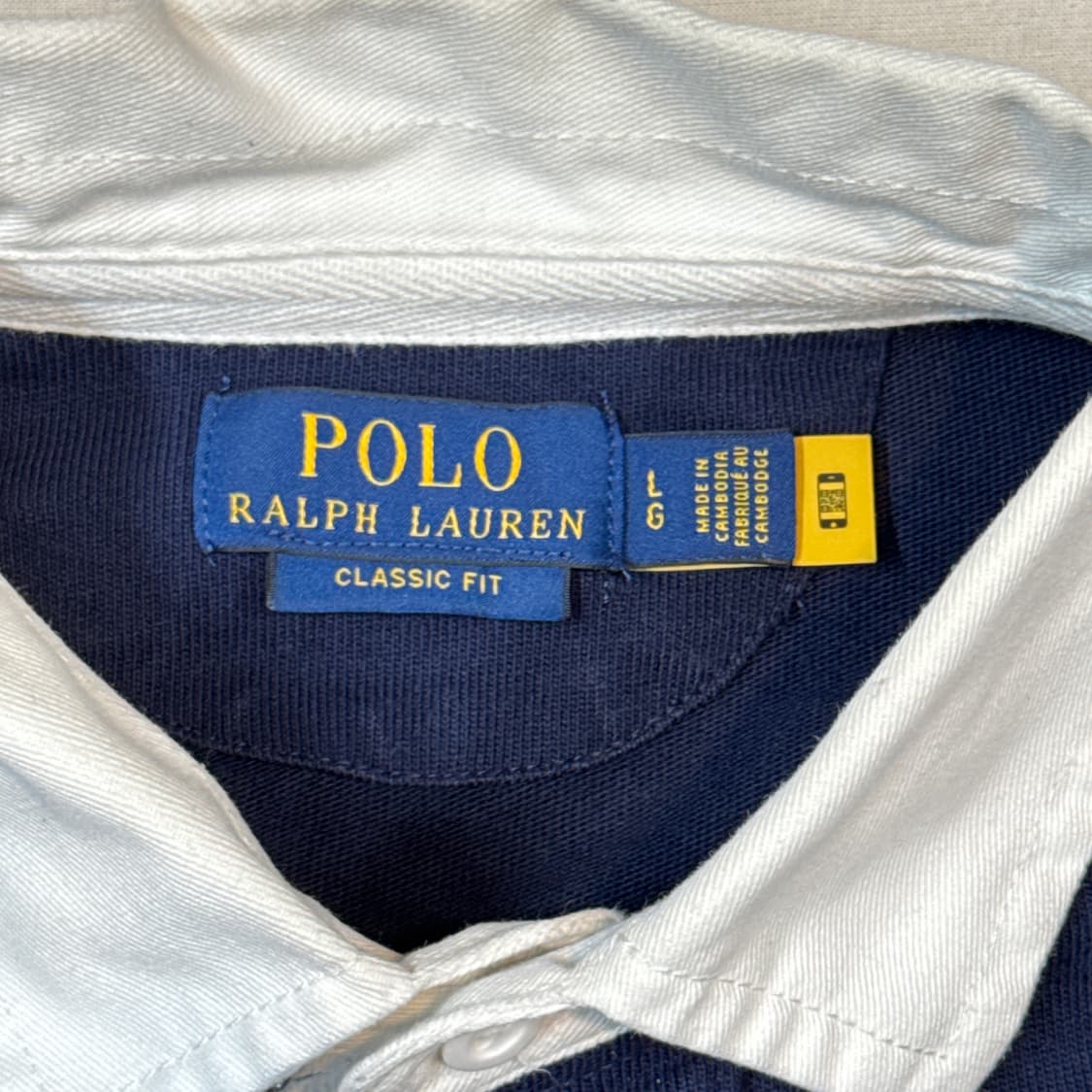 L) 폴로 랄프로렌 아이코닉 럭비 셔츠 네이비 긴팔 신형 상품이미지6