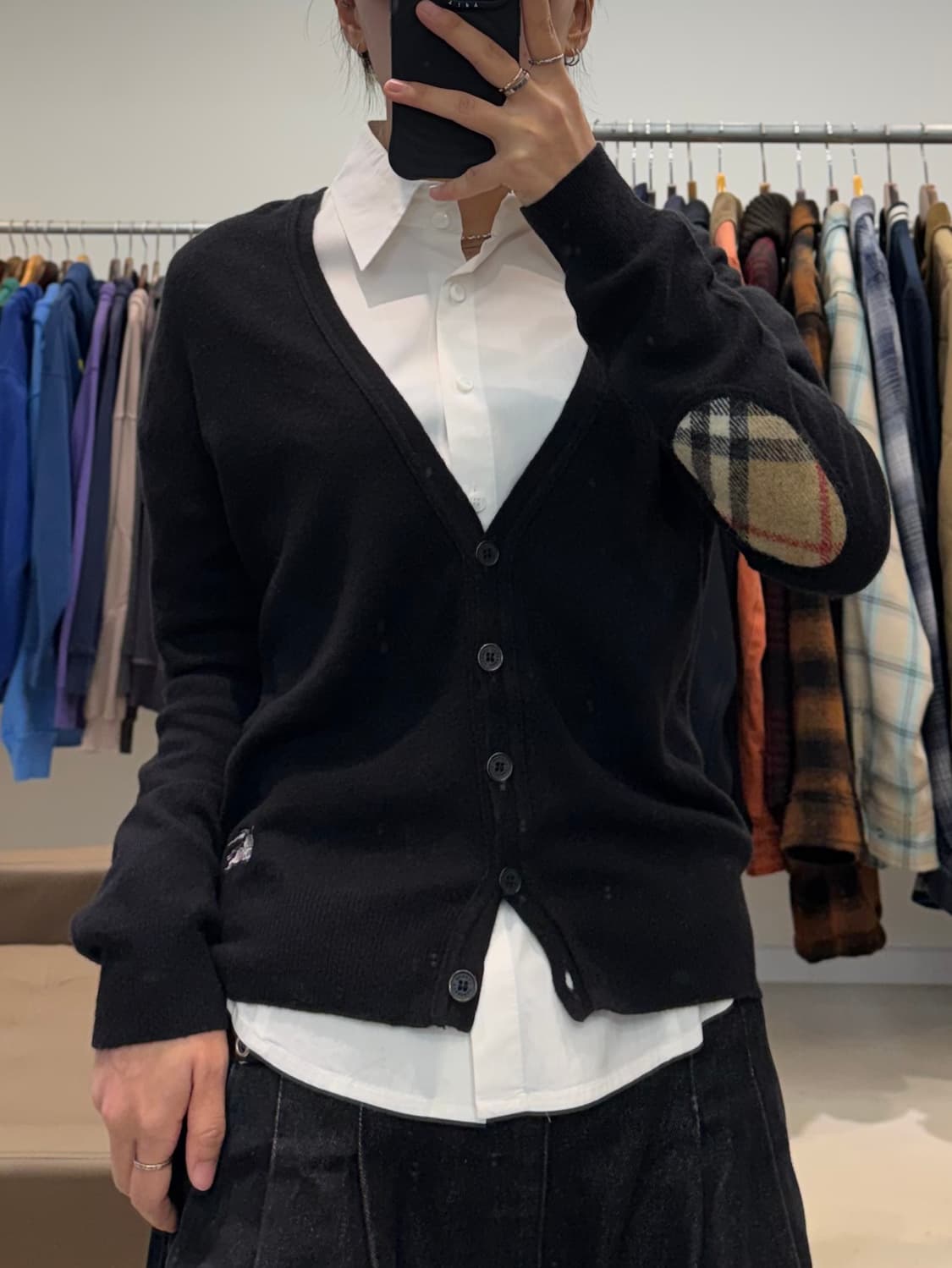 버버리 벰톤 체크 패치 가디건 상품이미지7