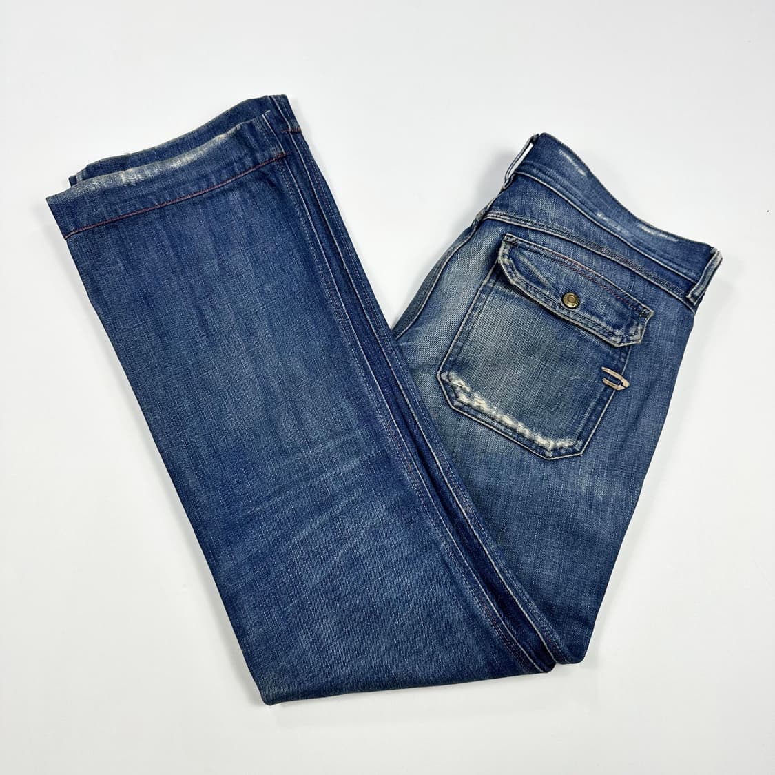 27 DIESEL 디젤 여성 스트레이트 데미지 데님팬츠 상품이미지1