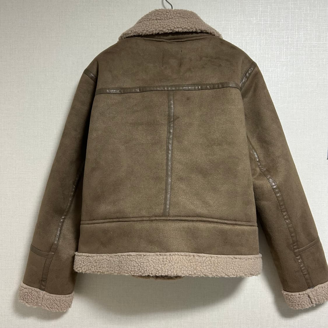 (새상품) 자라 스웨이드 무스탕 자켓 모카 브라운 L 상품이미지9