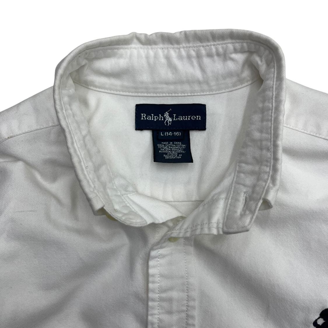 폴로 랄프로렌 네이비 빅포니 화이트 셔츠 L 상품이미지5