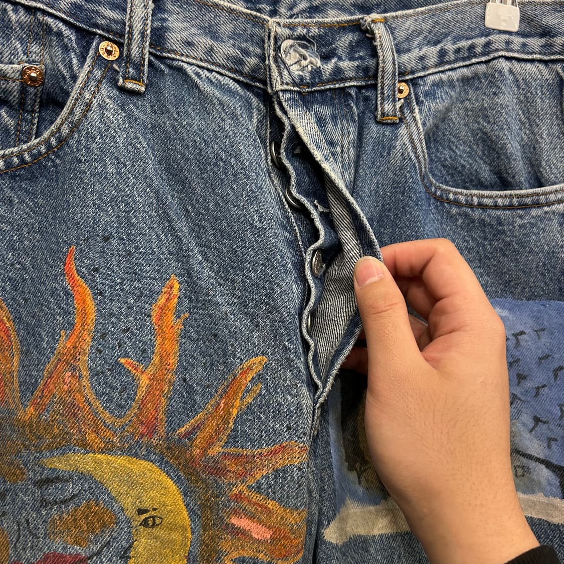 리바이스 501xx 레귤러핏 페이퍼택 커스텀 데님팬츠 상품이미지6