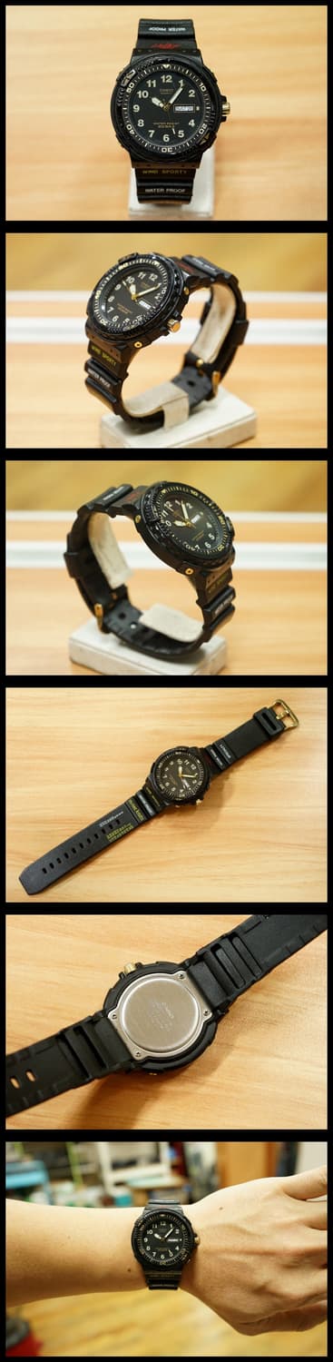 80s 카시오 mrd-201w "카시오 튜나" 200m 쿼츠 시계 상품이미지2