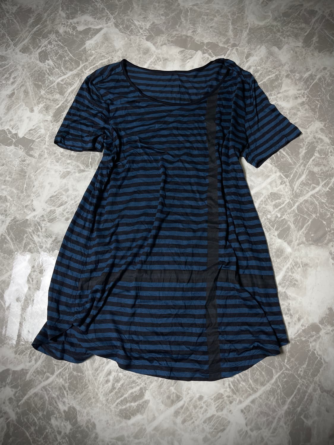 (Comme ca du mode)stripe blue sleeve t 상품이미지1
