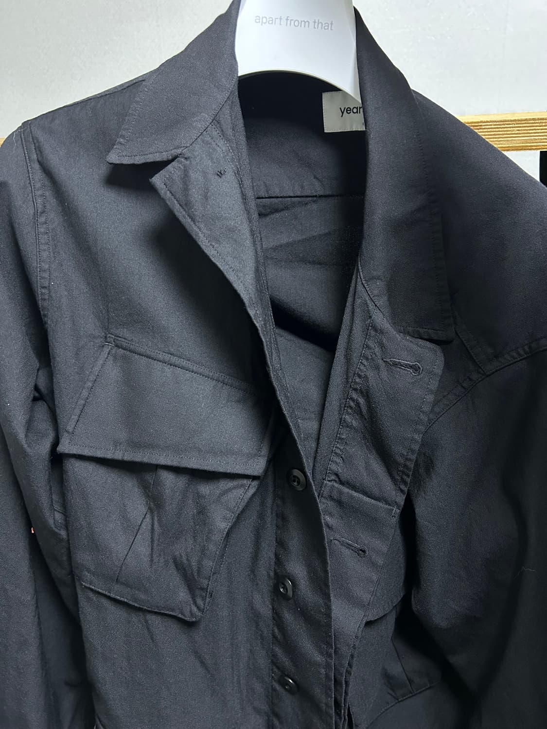 이얼즈어고 워시드 울실크 자켓 블랙 M 상품이미지2