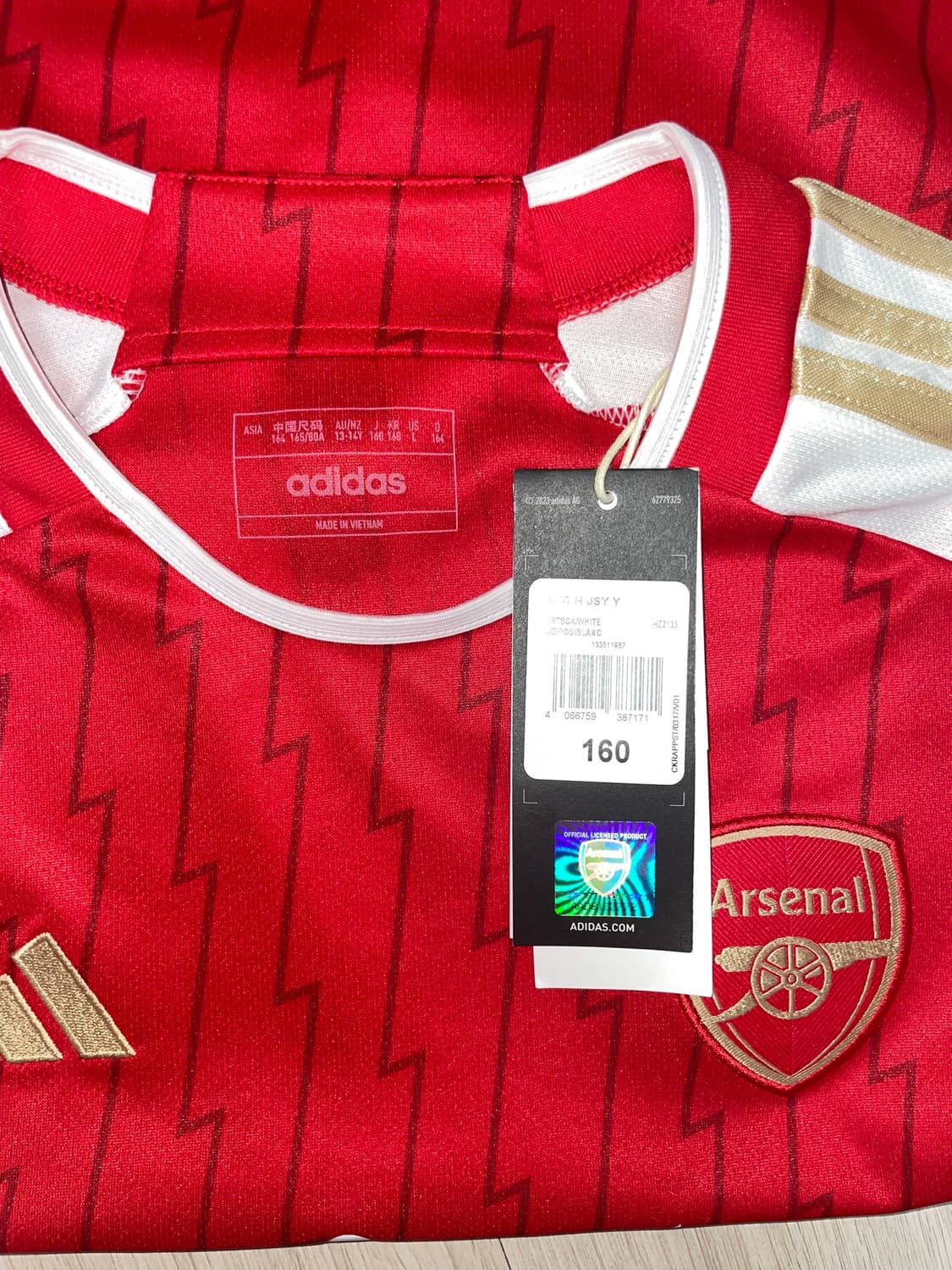 아스날 유니폼 키즈 160 (새상품) 상품이미지5