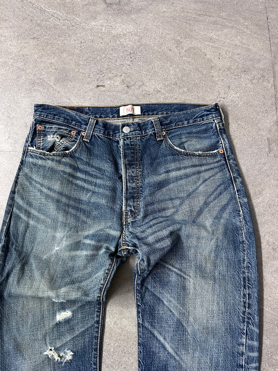 리바이스 501 빈티지 워싱 데님 팬츠 상품이미지6