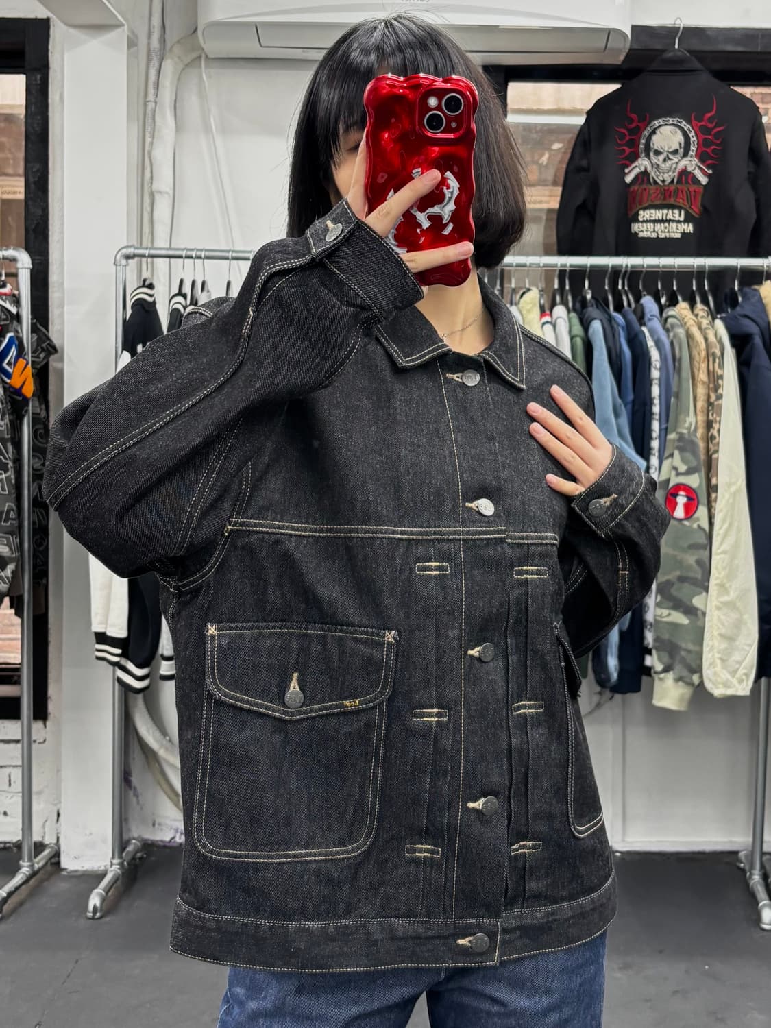 LEE 리 블랙 데님자켓 상품이미지4