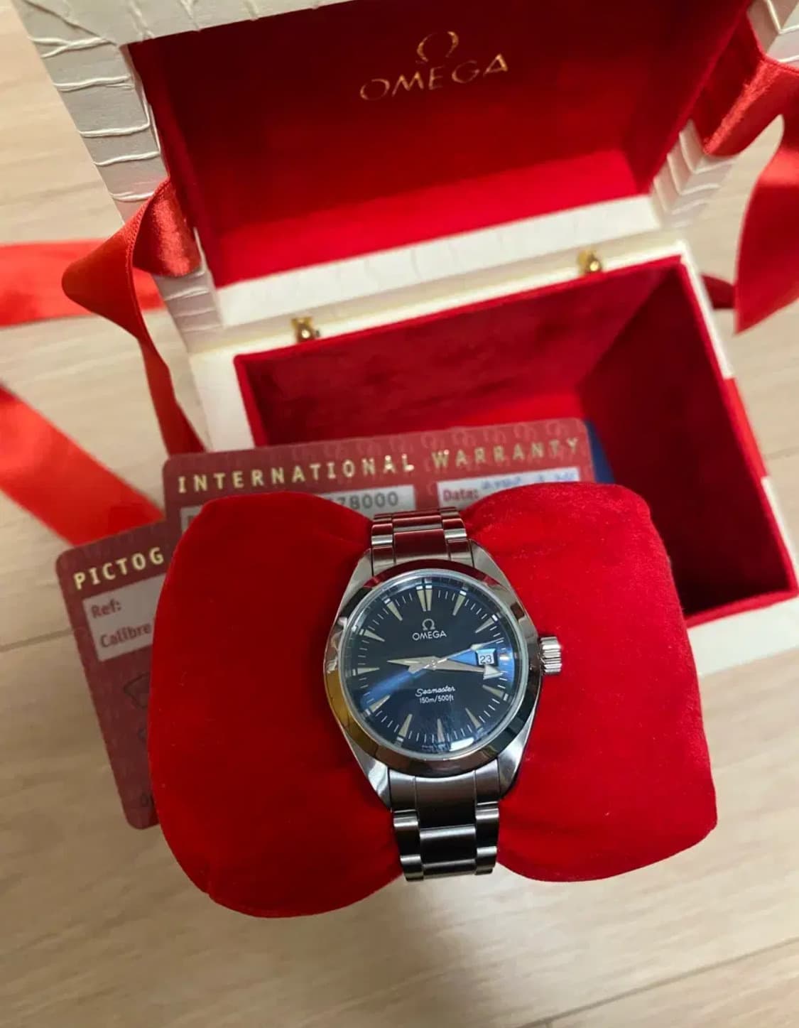 오메가 씨마스터 아쿠아테라 청판 여성용 29mm 상품이미지1