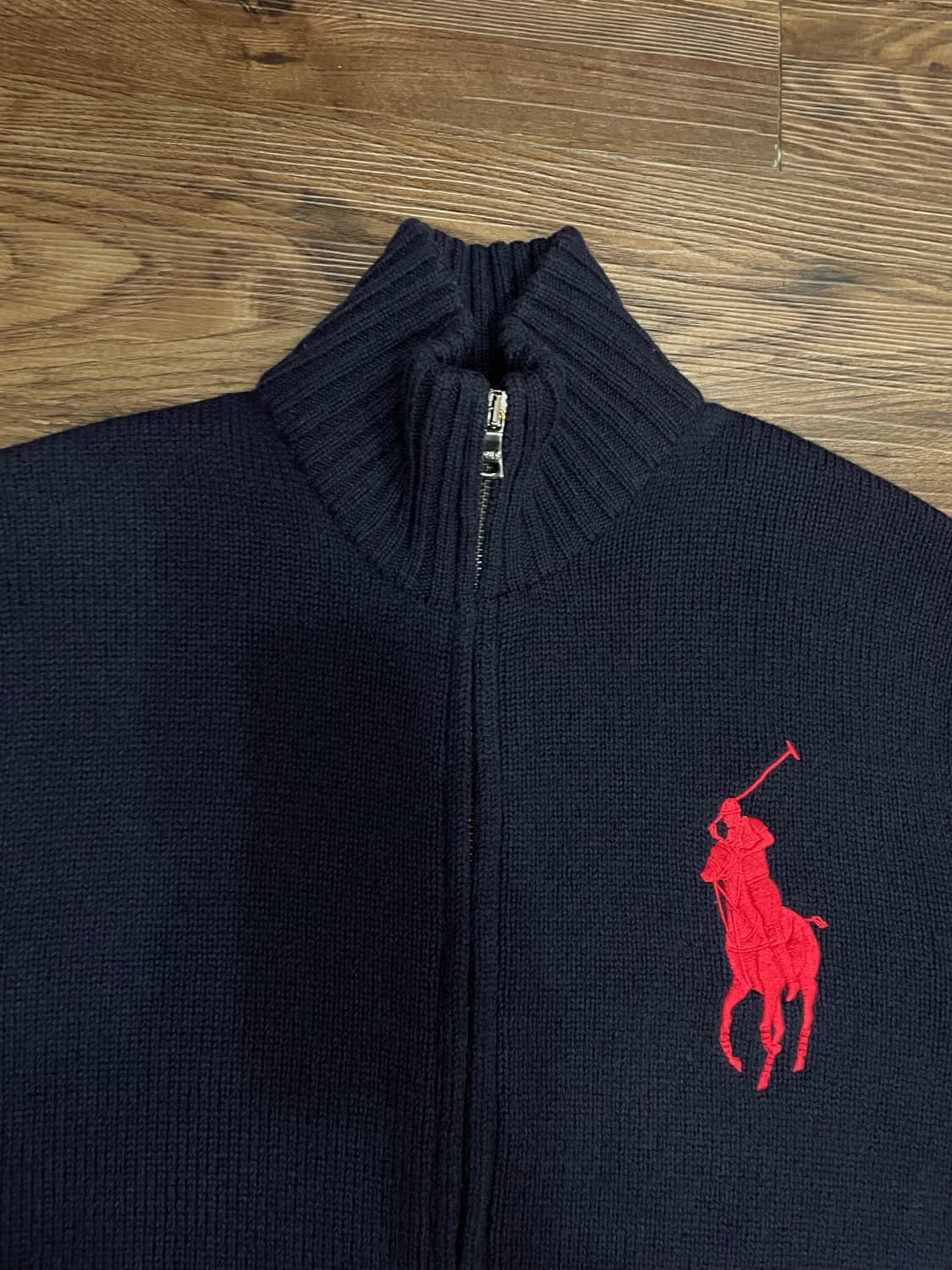 폴로 랄프로렌 빅포니 램스울 집업 자켓 네이비 상품이미지2