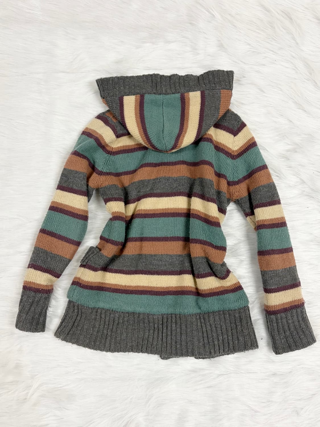 양털 무지개떡 너드 후드 우드단추 미사 임수정깔 상품이미지3