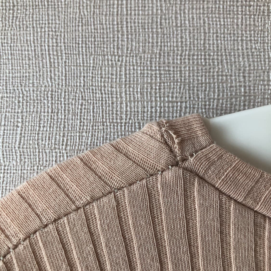 라운드 긴팔 티셔츠 블랙, 베이지 2장 일괄 스탠다드 데일리 골지 상품이미지5