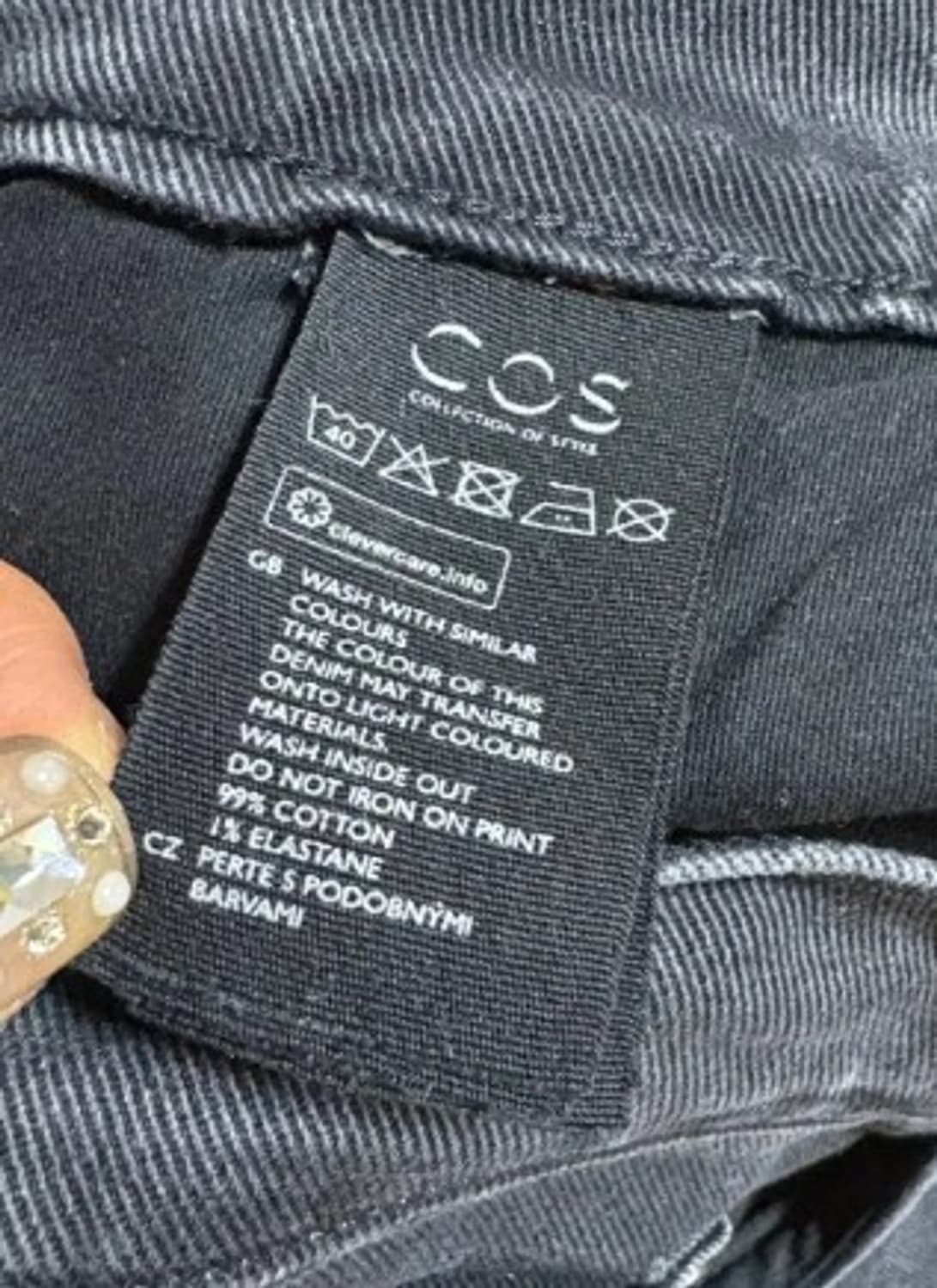 COS 코스 남성 미드라이즈 슬림핏블랙진 31/32 상품이미지7