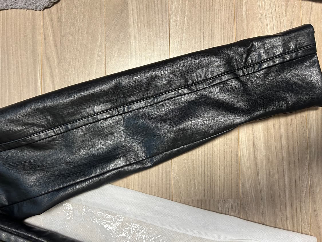 트리밍버드 v shape 레더 바이커자켓 상품이미지4