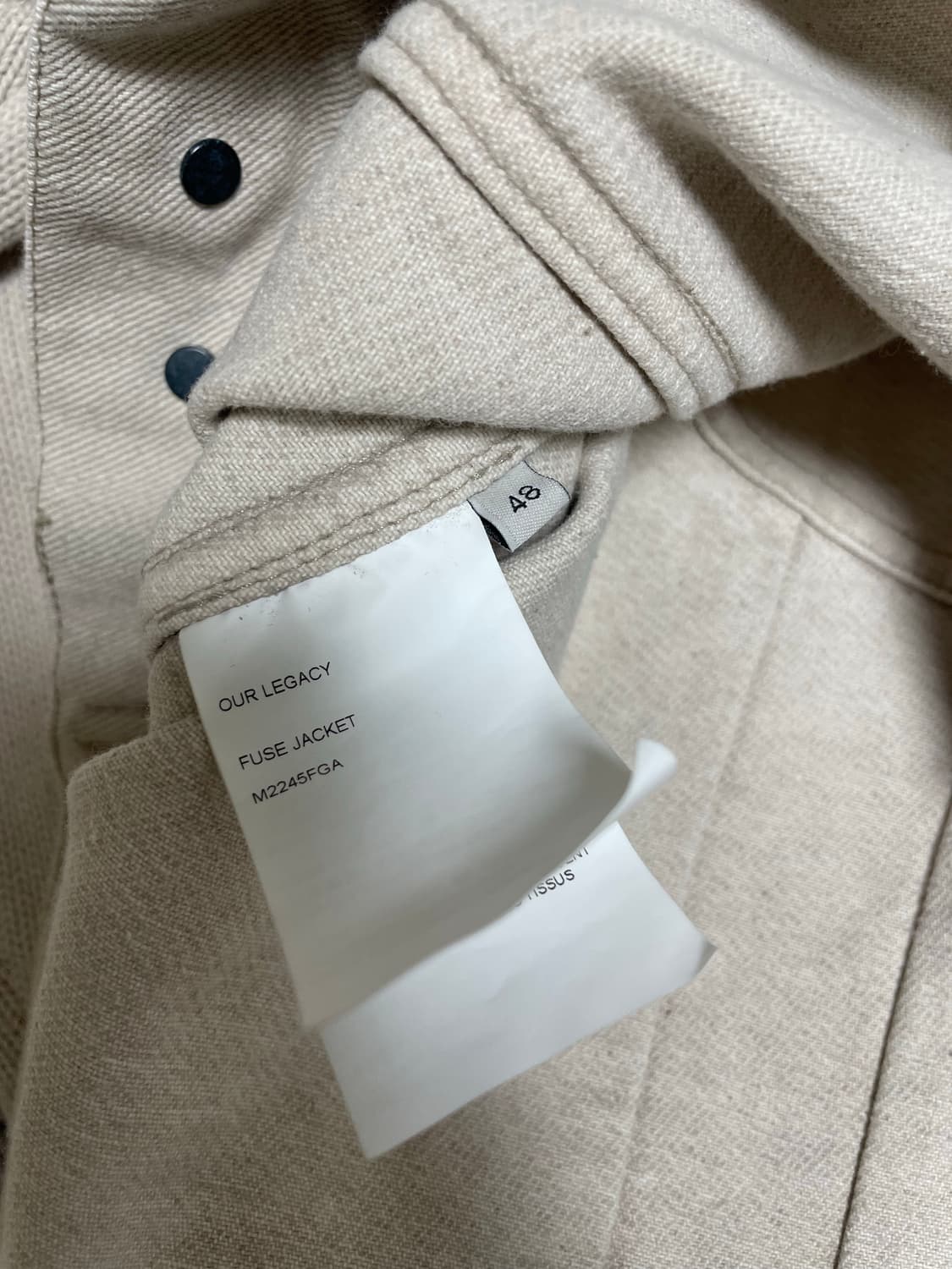 아워레가시 퓨즈 자켓 고스트 아틱 워시 데님 48 사이즈 상품이미지7