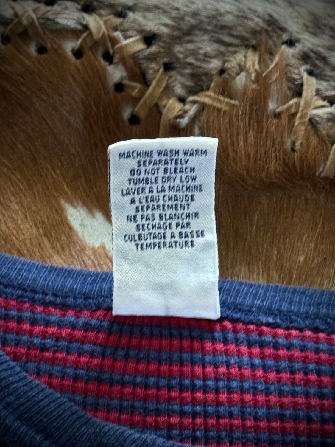 80s 90s old Gap USA 스트라이프 써멀 링거 티셔츠  상품이미지8