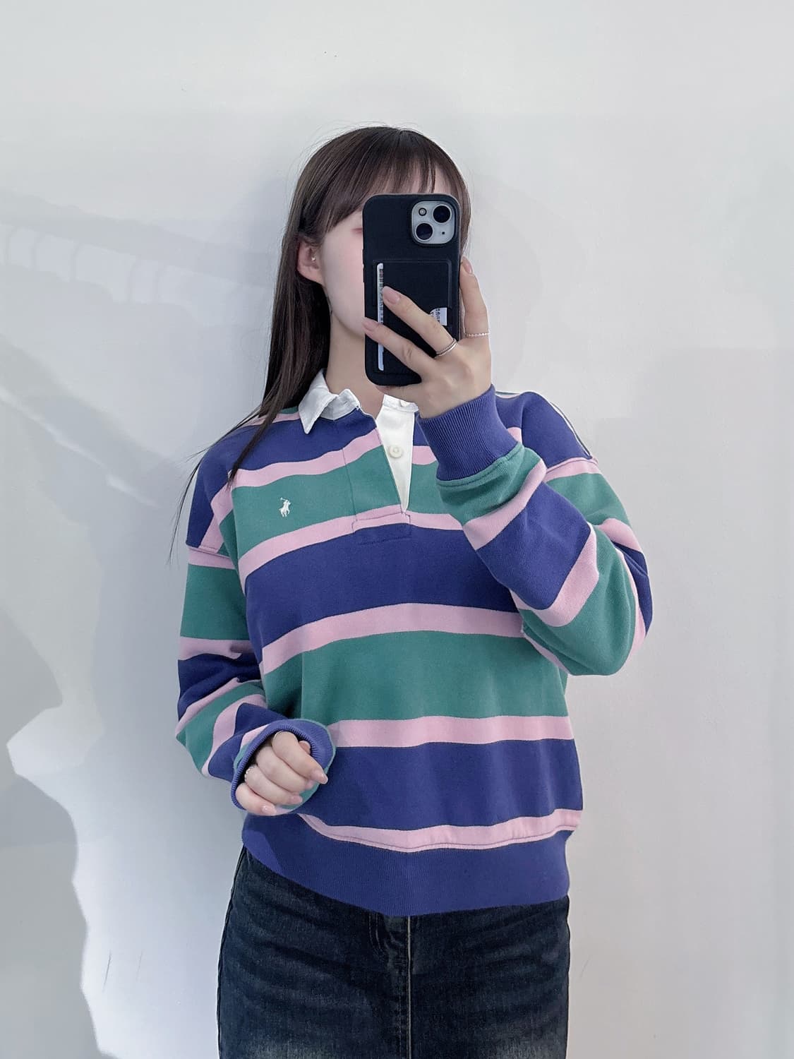 폴로랄프로렌 qr 포니 스트라이프 럭비티 상품이미지1
