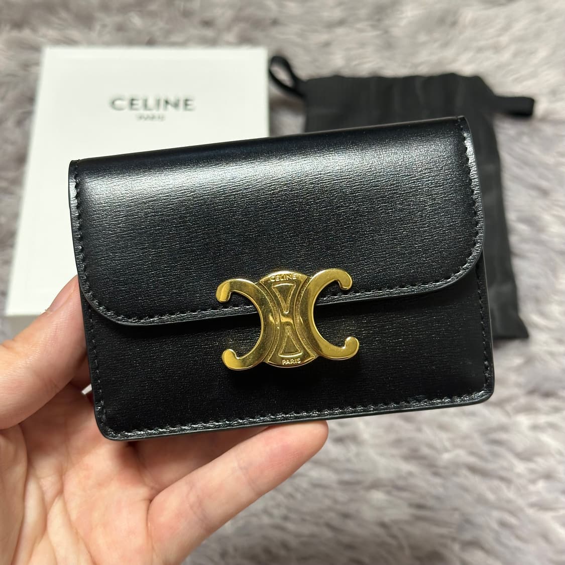 [풀구성] 셀린느 트리옹프 카드지갑 블랙 상품이미지1