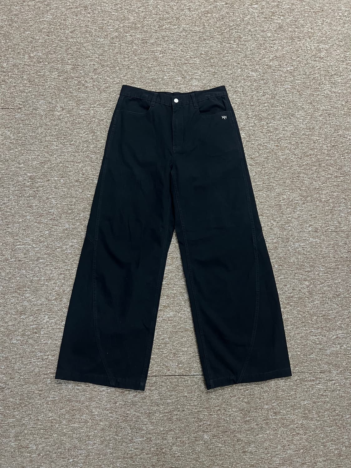 노매뉴얼 심볼 블랙 와이드 팬츠 L 상품이미지1