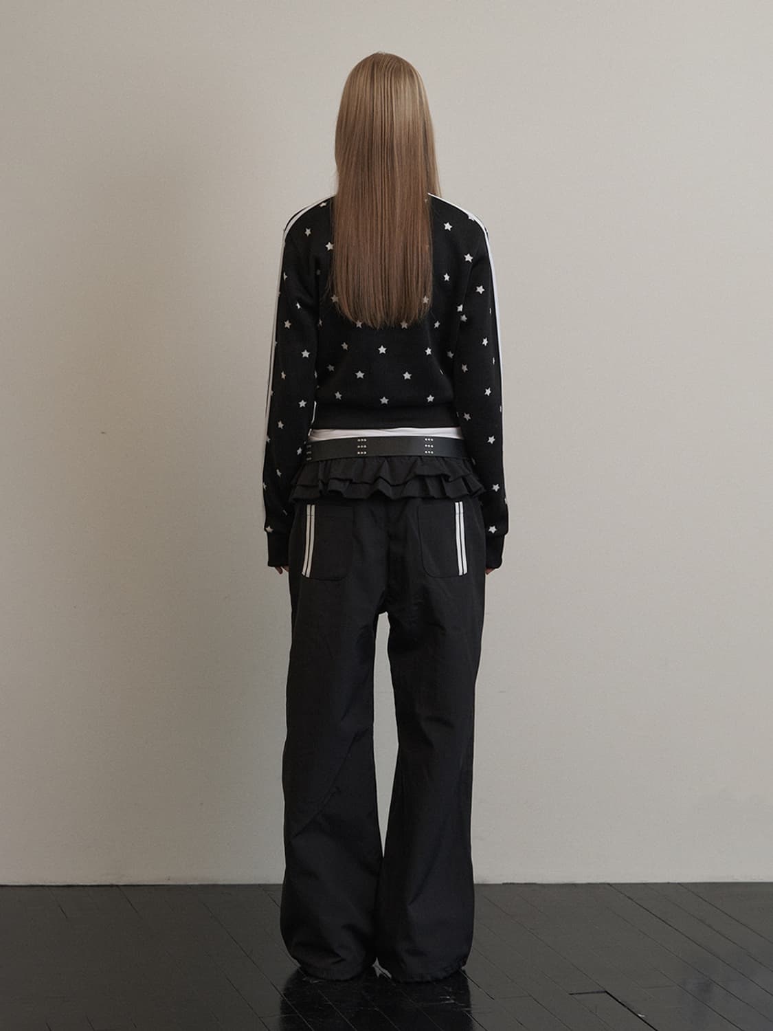 셋업이엑스이 STAR SPORTY ZIP-UP / BLACK 상품이미지2