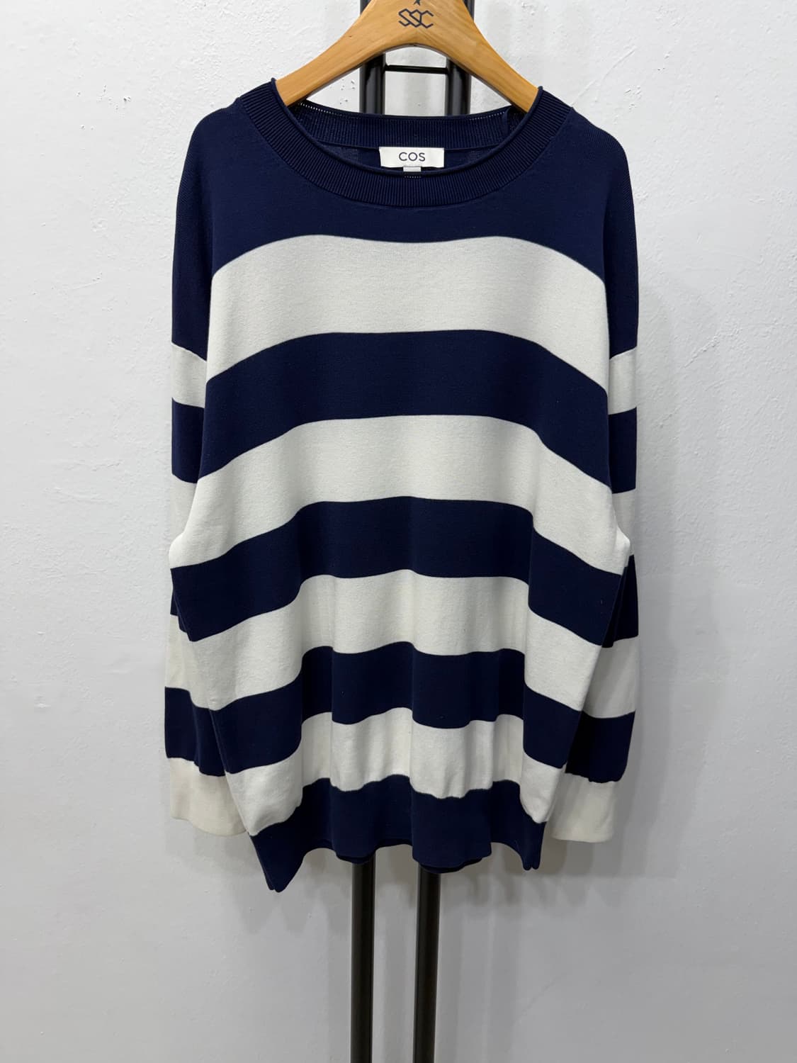 정품) COS 코스 여성 오버사이즈 스트라이프 니트 XS 상품이미지1