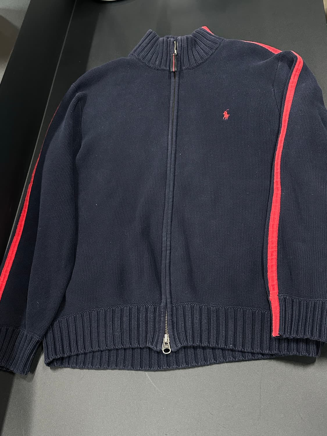 폴로 랄프로렌 네이비 니트 집업 상품이미지3