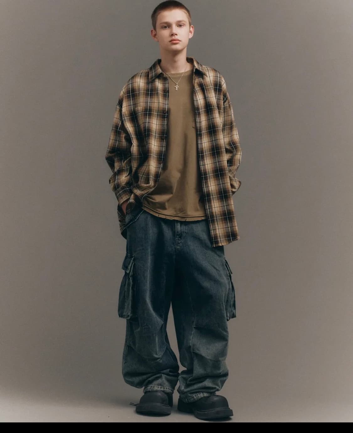 빅유니온X깡 콜라보 데님 카고팬츠 상품이미지1