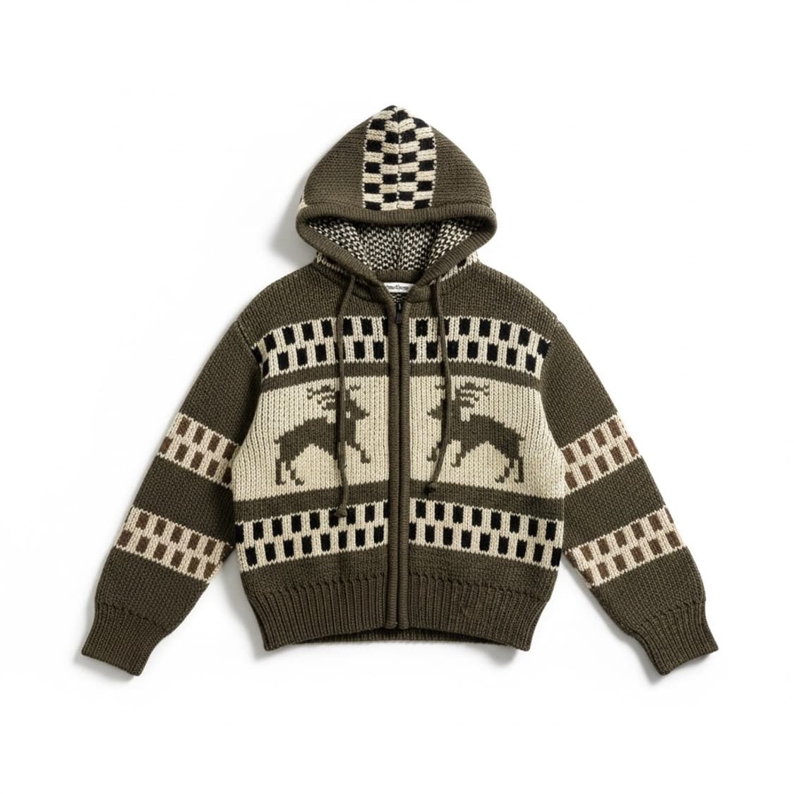 더오픈프로덕트 노르딕 니트 후드 집업 OS 상품이미지1