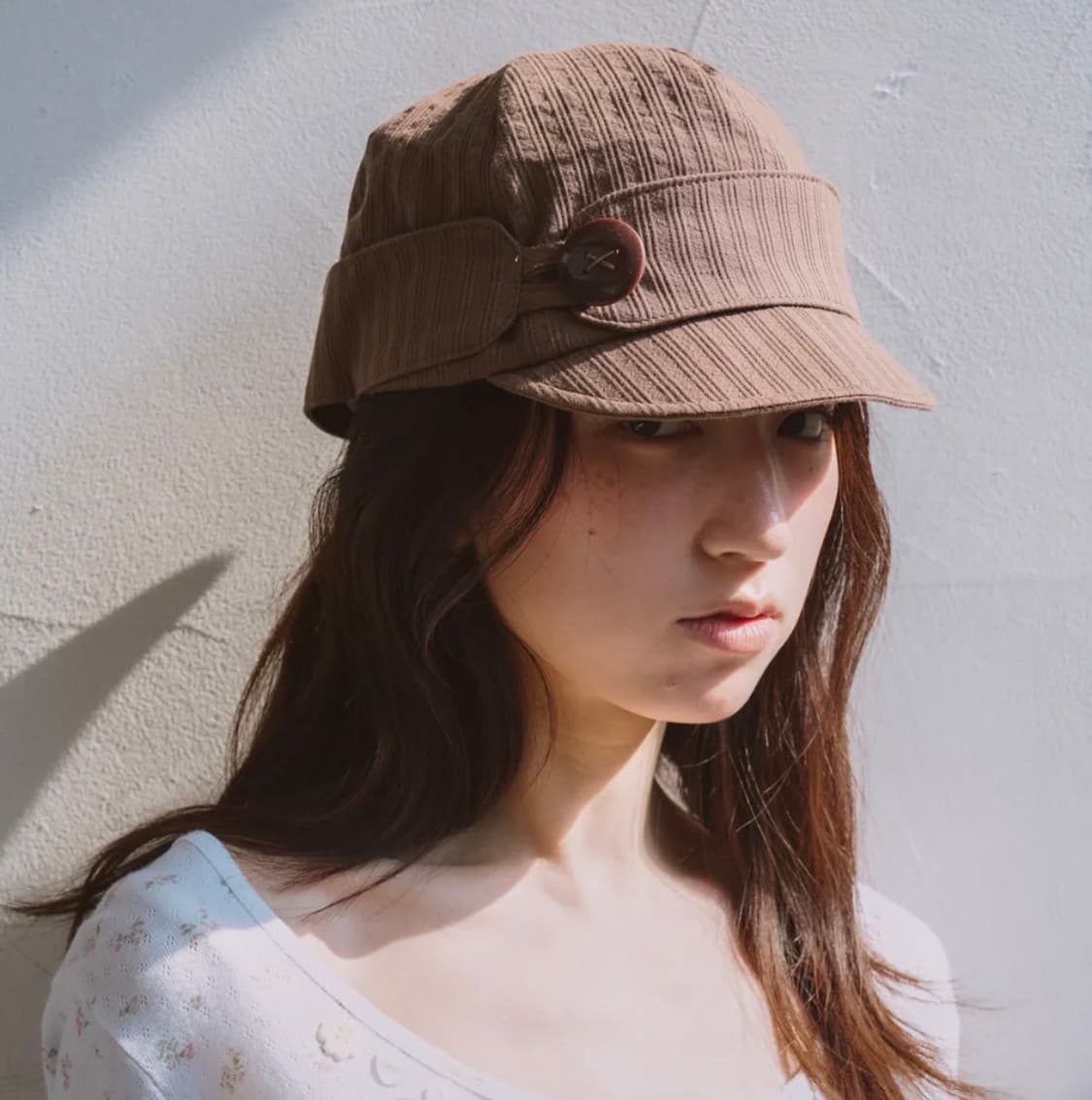 오피쉬 모자 oafish Button Strap Cap, Brown 상품이미지1