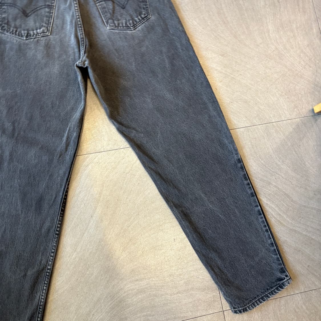 90s Levis 90년대 생산 리바이스 550 데님 오렌지탭 블랙 팬츠 상품이미지3