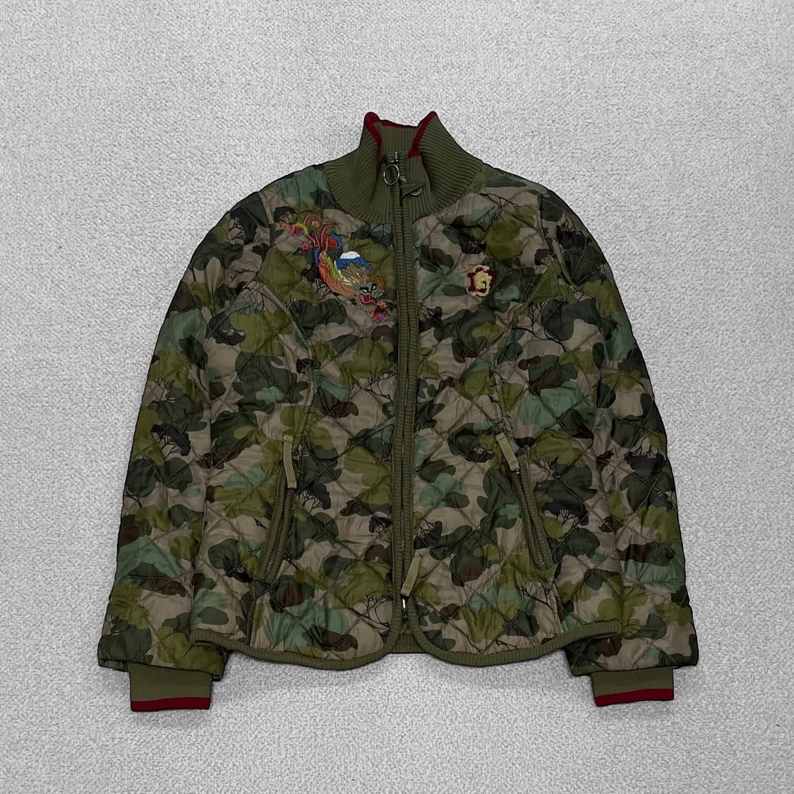 디젤 Diesel 카모플라쥬 오리엔탈 자수 퀄팅 자켓 상품이미지1