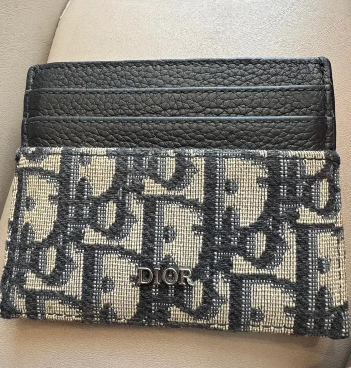 [S+급] 디올 오블리크 자카드 카드지갑 베이지 상품이미지1