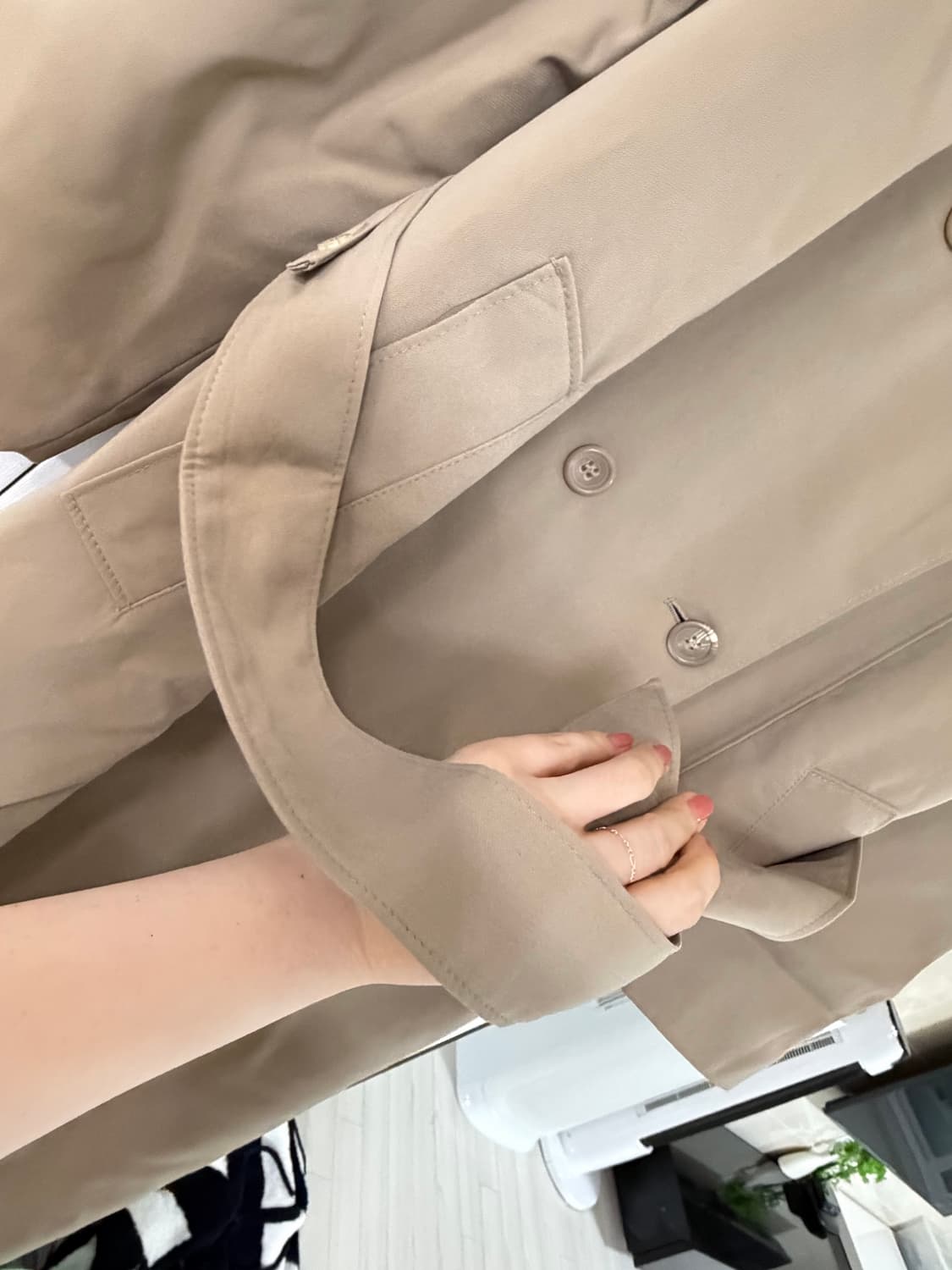 남녀 가능)런던포그 맥시 트렌치코트 상품이미지7