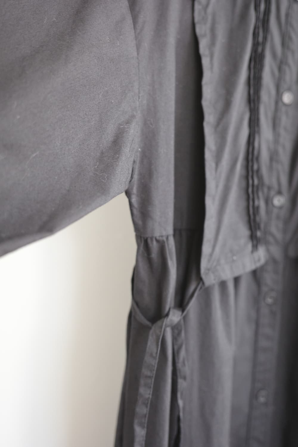 일본 빈티지 블랙 셔츠형 롱 원피스 상품이미지3