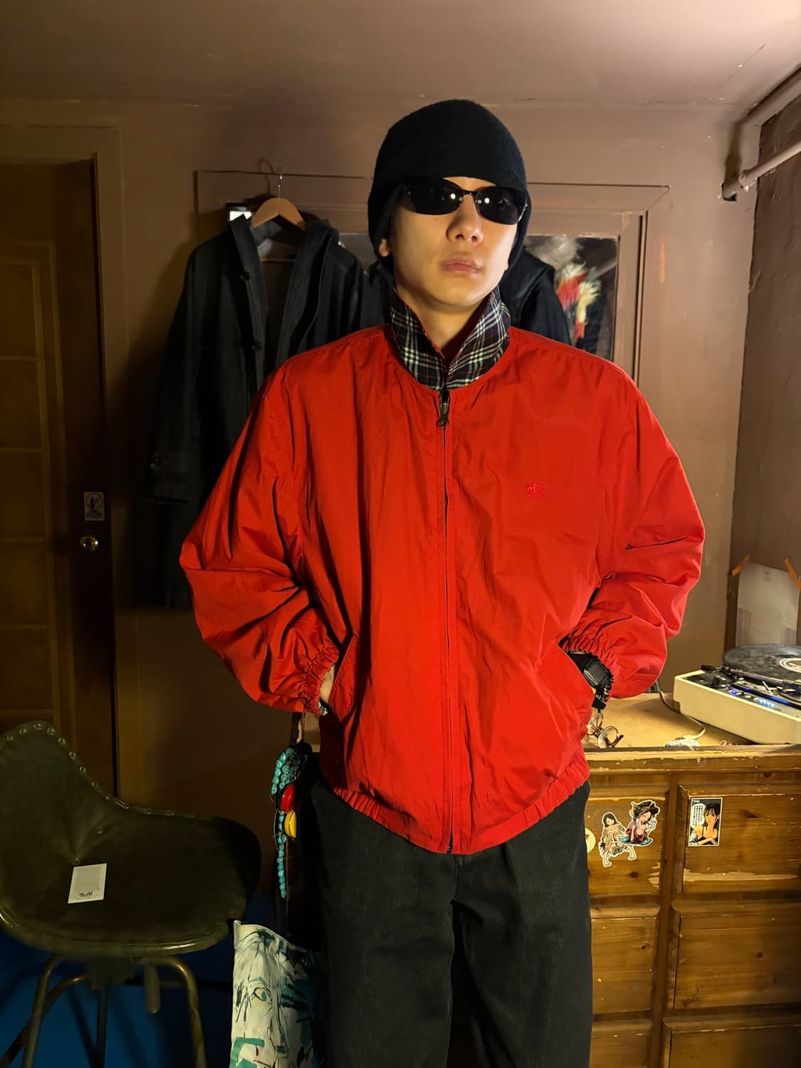 90s Burberrys reversible check bomber 상품이미지10