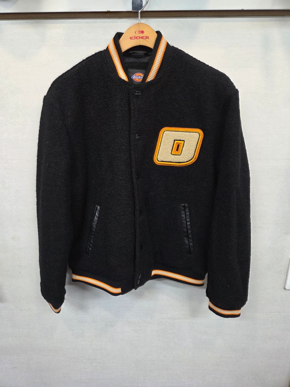 디키즈 셔닐 스펠아웃 로고 울 바시티자켓 s 상품이미지1