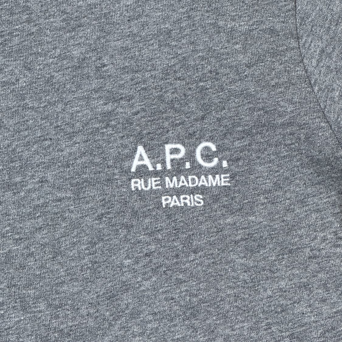 L) 아페쎄 A.P.C. 자수로고 그레이 반팔 티셔츠 상품이미지4